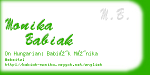 monika babiak business card